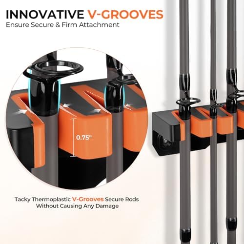 KastKing Vertical Fishing Rod Holder, HD Rod Rack, Pack of 1 - Image 3
