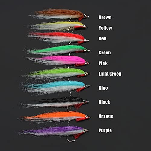Tigofly 20 pcs 1/0 UV Colors High Carbon Hook Polar Fry Salmon Trout Sea Bass Steelhead Minnow Fly Fishing Flies Lure Set - Image 3