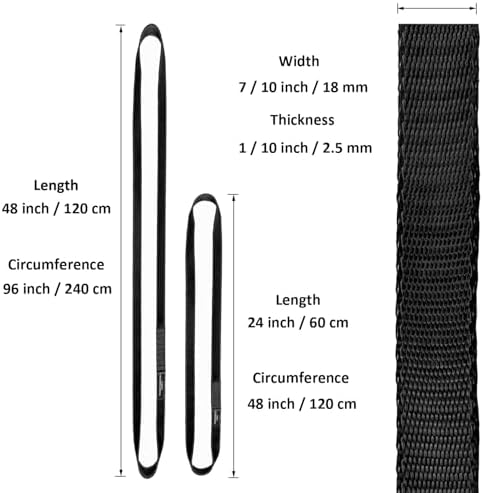 18MM Nylon Climbing Slings Runners 23 kN Strong Webbing Straps for Rock Climbing, Rappelling, Swing, Yoga Hammock etc - Image 3
