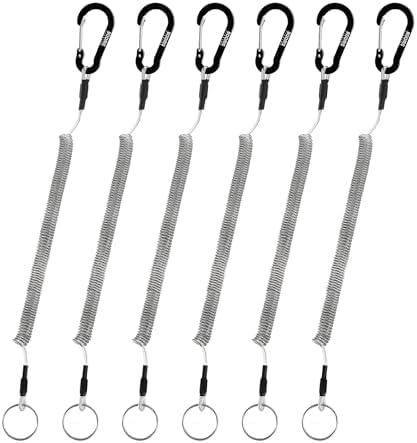 Booms Fishing T04 Fishing Lanyards Fishing Tool/Pole Safety Coil Lanyard Retractable Wire Inside Tup Cover by BoomsFishing