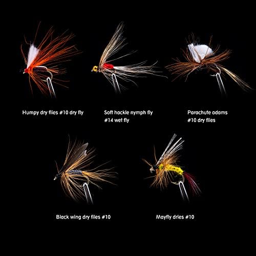 Goture Fly Fishing Flies Assortment Kit, Dry & Wet Flies Streamers Nymphs - Image 3