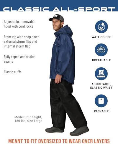 FROGG TOGGS Men's Classic All-Sport 3-Layer Waterproof Breathable Rain Suit - Image 2