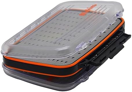 ALICHINO Fly Box for Fly Files Ice Jig Box Two Sided Waterproof Fly Fishing Box for Nymphs and Streamers (Grey Foam Insert, M 7.3 * 4.5 * 1.6Inch) - Image 2