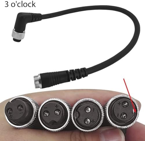 Fishing Reel for Battery Power Cable for DAI-WA Elbow 2 Hole Power Cord Adapter 45cm Black PVC Copper Wire(12 Oclock) - Image 6
