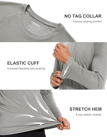 MAGCOMSEN Men's Long Sleeve Shirts UPF 50+ UV Sun Protection Athletic Shirts for Hiking Running Workout Rash Guard - Image 4