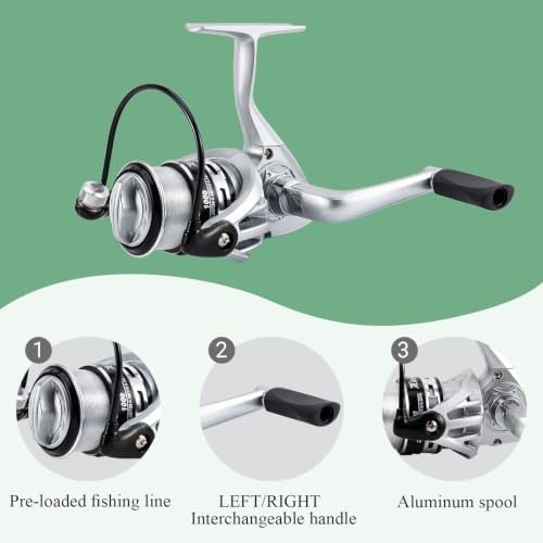 Fishing Pole Set, 5.2FT Compact Telescopic Fishing Rod and Reel Combo with Complete Tackle Lures, Travel Carry Bag All-in-One Fishing Gear for Beginner Spinning Rod Combo Fishing Gift - Image 4