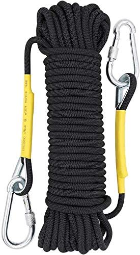 X XBEN Outdoor Climbing Rope 10M(32ft) 20M(64ft) 30M(96ft) 50M(160ft) 70M(230ft) 152M(500FT) 352M(1000FT) Static Rock Climbing Rope for Escape Rope Ice Climbing Equipment Fire Rescue Parachute by XXBEN