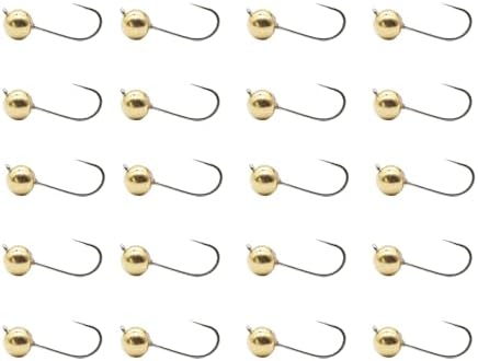 ALICHINO Tungsten Fly Tying Jig Heads for Fly Fishing Small Round Ball Crappie Jig Heads Tungsten Nano Jigs Kit Tungsten Beads with Hook by ALICHINO