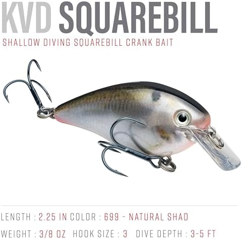 Strike King KVD 1.5 Hard Knock Fishing Lure, 3/8 oz, 3D Lifelike Eyes - Image 2