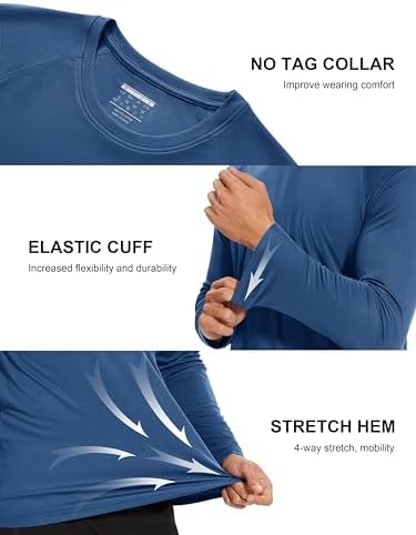 MAGCOMSEN Men's Long Sleeve Shirts UPF 50+ UV Sun Protection Athletic Shirts for Hiking Running Workout Rash Guard - Image 5