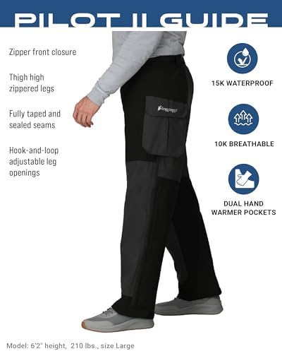 FROGG TOGGS Men's Pilot II Guide Waterproof Breathable Rain Pant - Image 2