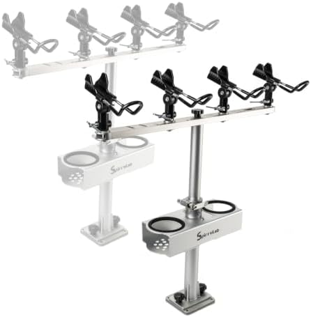 Fishing Rod Holders for Boat with Built-in Tackle Storage by SPIRRELAB