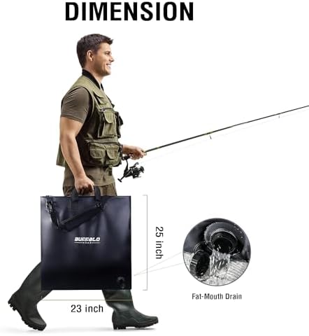 Buffalo Gear Fish Tournament Weigh in Bag for Bass Fishing, Heavy Duty Fish Bag for Caught Fish Waterproof,Leakproof,Puncture Resistant - Image 7