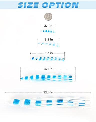 BLUEWING Trolling Squid Skirts Fishing Saltwater 2,3,5,8,12 Inch Octopus Lures 1pcs/5pcs - Image 5