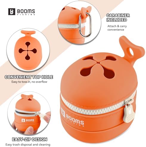 Booms Fishing Portable Trash Pouch: Silicone Expandable & Collapsible Fishing Line Waste Cantainer - ST2 Eco-Friendly Reusable Garbage Holder for Fishing, Hiking, Camping & Outdoor Activities - Image 3