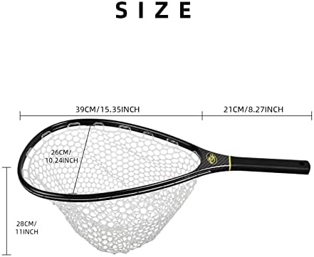 SF Fly Fishing Landing Net Soft Rubber Mesh Trout Net Catch and Release Net - Image 2