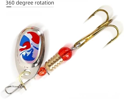 KINGFOREST 10-12-20pcs Fishing Lures Spinnerbait for Bass Trout Salmon Walleye Hard Metal Spinner Baits Kit with Tackle Box - Image 5