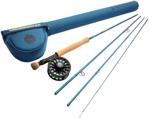 Redington Crosswater Fly Fishing Outfit – 4-Piece Fly Rod with Crosswater Reel, Rio Mainstream Fly Line & Zippered Travel Case – Complete Starter Kit by REDINGTON