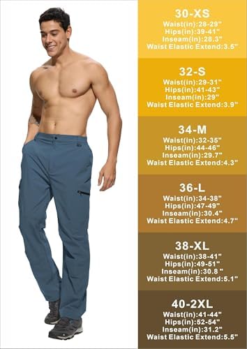 Men's Lightweight Hiking Cargo Pants Waterproof Quick Dry Travel Climbing Camping Fishing Mens Work Pants Outdoor - Image 6
