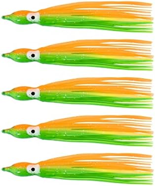 BLUEWING Trolling Squid Skirts Fishing Saltwater 2,3,5,8,12 Inch Octopus Lures 1pcs/5pcs by BLUEWING