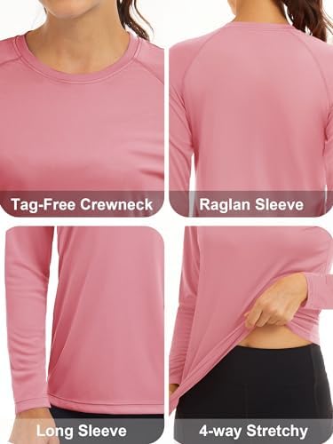 MAGCOMSEN Women's Long Sleeve Shirts UPF 50+ Sun Protection Shirts for Hiking Fishing Workout Rash Guard - Image 4