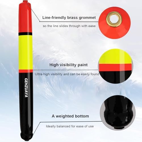 Fishing Bobbers Floats, Catfish Floats Weighted Float for Fishing, High Visibility Wood Bobber for Catfish Pike - Image 3