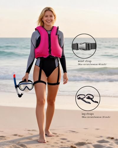 NAXER Inflatable Buoyancy Jackets Snorkel Vests for Adults Kayak Kayaking Snorkeling Suit 90-200 lbs Easy Swimming Boating Paddleboarding Water Sports - Image 3