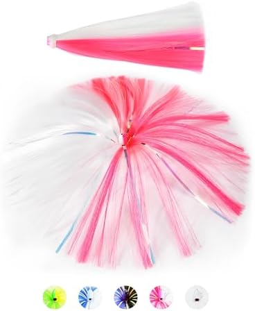 BLUEWING Sea Trolling Lures with Lead Head Saltwater Fishing Witches Big Game Ballyhoo Skirt for Tuna, Wahoo, Sailfish, Mahi Mahi 1oz, 2oz, 4oz, 6oz, 8oz by BLUEWING