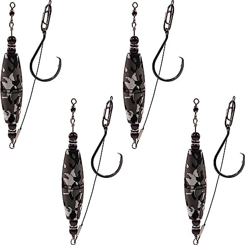 EVA Popping Corks 4Pc Weighted Rattle Floats by BUBBLEFISHING