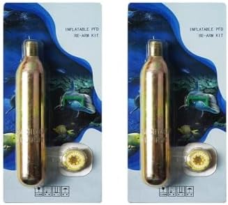 33Gram CO2 Cylinder Cartridges for Inflatable Life Vest, Automatic/Manual Life Jacket Rearming Kit by ETDOOM