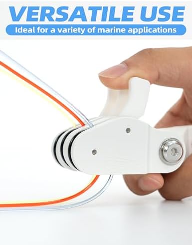 BLUEWING Outrigger Halyard Lock Pulley Single/Double/Triple Halyard Line Lock Pulley with Ball Bearing Snap Swivel for Offshore Fishing - Image 3