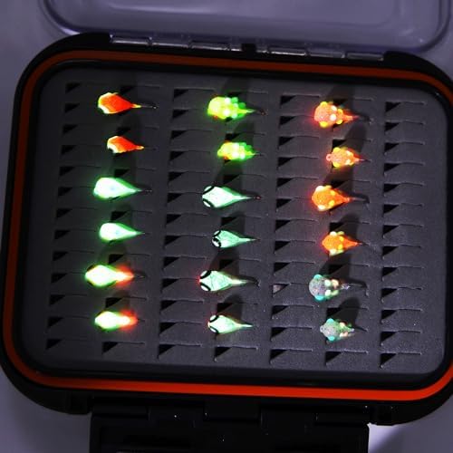 Alichino Ice Fishing Jig Set Ice Fishing Lures Micro Jig Head Hook Set for Panfish, Crappie, Walleye, Perch, Trout, Bluegill - Image 6