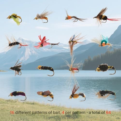 Fly Fishing Kit, Handcrafted Dry Wet Flies with Realistic Lure Design Ready - Image 6