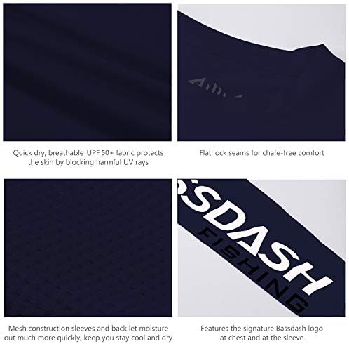 BASSDASH Fishing T Shirts for Men UV Sun Protection UPF 50+ Long Sleeve Tee T-Shirt - Image 5