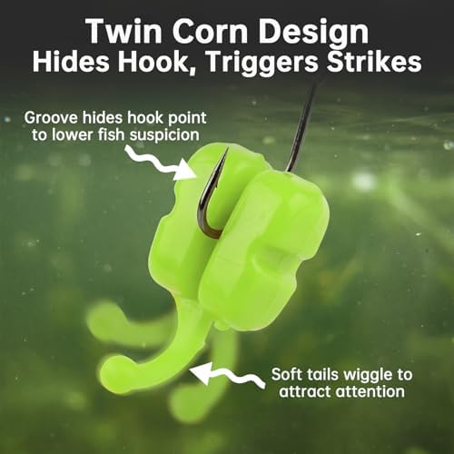 25pcs Soft Twin Corn Fishing Lures Bait, Simulation Fake Corn Carp Fishing Bait, Floating Wobber, Soft Lure TPE Floating Baits with Nice Scent for Carp Trout Bass Catfish - Image 7