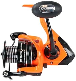 Okuma Cat Slayer Custom Spinning Reel – 6000 Size Catfish Reel with DFD Dual Force Drag, Flite Drive System, UV Reactive Body, Neon Green, CSC-6000NO by OKUMA