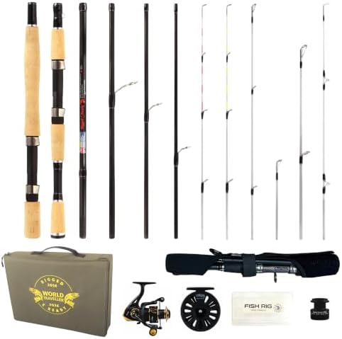 Rigged & Ready Smuggler™ Travel Fishing Rod & Reel Combo, Compact Rods+Case by RIGGEDREADYTRAVELFISHING