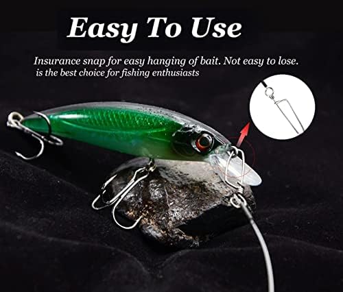 Fluorocarbon Fishing Leader,20LB-80LB Fluorocarbon Leaders for Saltwater Freshwater,100% Fluorocarbon Leaders Line with Swivels and Snap… - Image 5