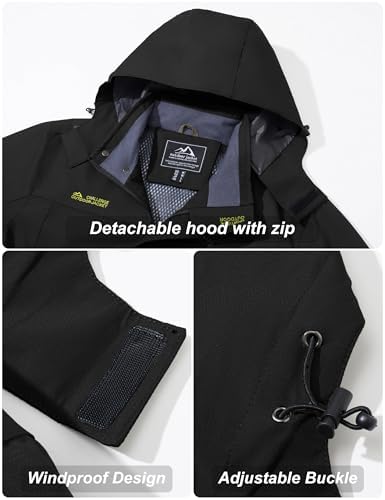 MAGCOMSEN Men's Rain Jacket Lightweight Windbreaker Fishing Raincoat - Image 5