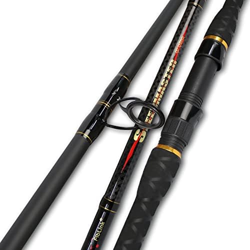 Fiblink Surf Spinning Fishing Rod 2 Piece Carbon Fiber Portable Travel Spinning Rod (10-Feet & 12-Feet) by Fiblink