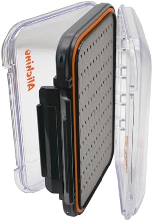 ALICHINO Fly Box for Fly Files Ice Jig Box Two Sided Waterproof Fly Fishing Box for Nymphs and Streamers (Grey Foam Insert, XM 6.2 * 4 * 1.6 Inch) by ALICHINO