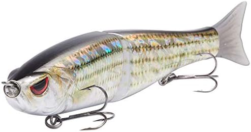 Bassdash SwimShad Glide Baits Jointed Swimbait Bass Pike Salmon Trout Muskie Fishing Lure by Bassdash