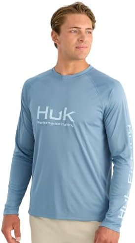 HUK Men's Pursuit Vented Long Sleeve Fishing Shirt (+30 UPF) by HUK