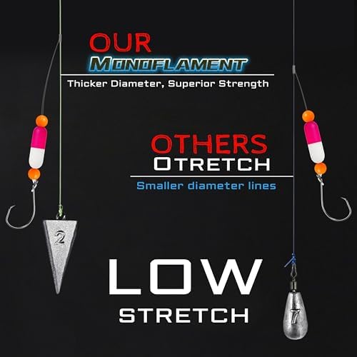 Pompano Rig Saltwater Surf Fishing Rigs – Double Drop Leader Rigs with Hooks, Floats, Beads & Snap – Easy Pre-Tied Terminal Tackle for Pompano, Whiting, Redfish - Image 5