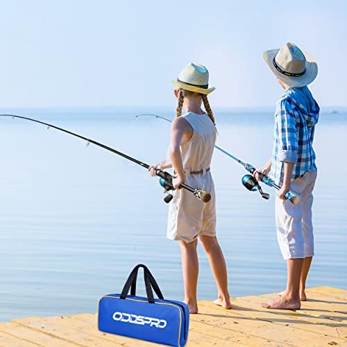 ODDSPRO Kids Fishing Pole Pink, Portable Telescopic Fishing Rod and Reel Combo Kit - with Spincast Fishing Reel Tackle Box for Girls, Youth - Image 5