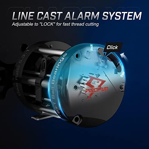 Piscifun Chaos XS Round Baitcasting Reel, Saltwater Conventional Reel - Image 6