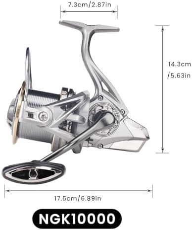 HAUT TON Spinning Reel, 6+1BB Metal Surf Fishing Reels, 55lbs Max Drag - Image 2
