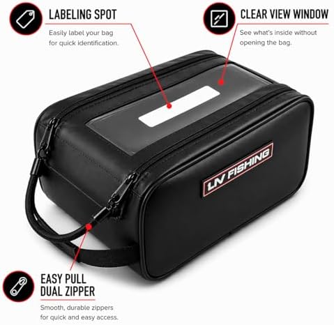 LIV FISHING EZ PRO Tackle Bag - Pull Handle, Clear Window, Fits 25+ Baits - Image 4