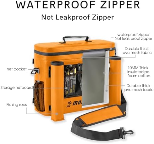 MORXPLOR Kayak Cooler,Waterproof Kayak Seat Back Cooler for Kayaking,Kayak Accessories Cooler Bag,Protable Ice Chest,Beach Cooler,Travel Cooler for Camping or Lunch Bag - Image 4
