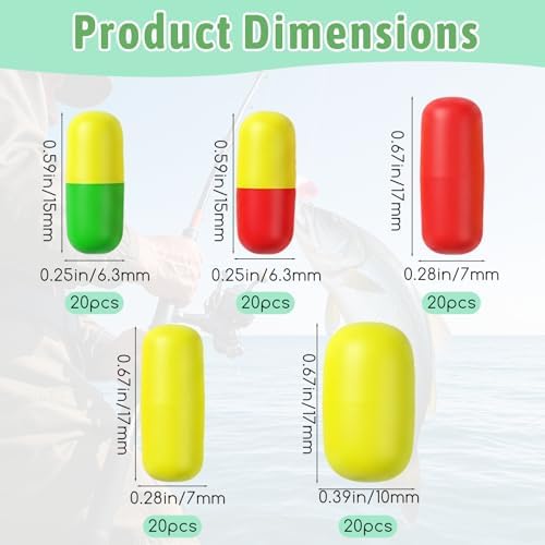 100 Pieces Pompano Rig Floats, Fishing Float Bobbers, Trout Floats for Surf Fish Snell Making Kit for Trout Catfish Walleye - Image 2